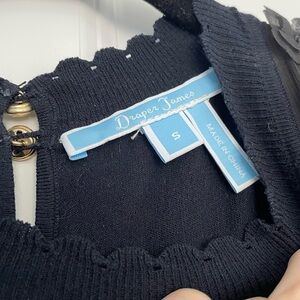 Draper James Elegant Black Scalloped Top